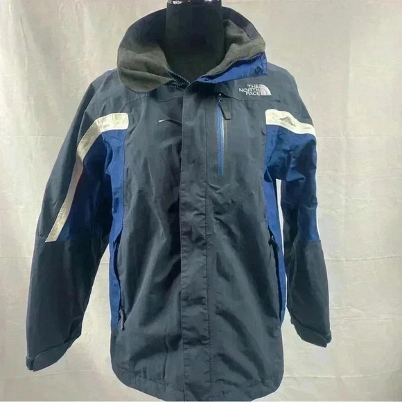 The North Face Boys' HyVent Jacket Blue Large 14/16 Double Zip Netted Lining - Picture 1 of 9